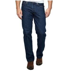 Levi's Men's 501 Original Fit Button Fly Jean Rinse Dark Wash Size 36x30
